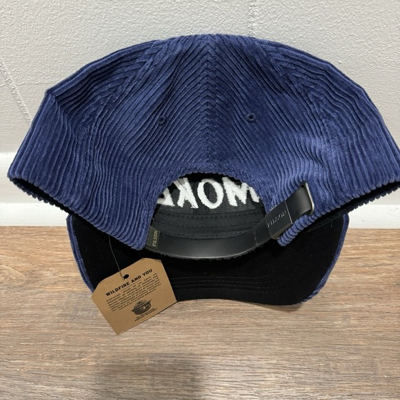Filson Smokey Bear Corduroy Hat Blue Strap Back NWT - Picture 4 of 9